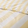 Catherine Lansfield Cove Stripe Reversible King Duvet Cover Set Yellow Fabric Close Up