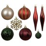 Shatterproof Baubles Multi-Coloured In Box 8cm (Set of 46) 2