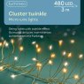 Micro LED Cluster Twinkle Lights 300cm Gold & Warm White Packaging