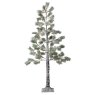 5ft/150cm LED Snowy Pine Christmas Tree Brown With Warm White Lights 