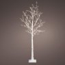 5ft/150cm Micro LED Birch Christmas Tree With Warm White Lights Dark