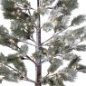 6ft/180cm LED Snowy Pine Christmas Tree Green With Warm White Lights Close Up