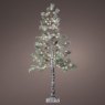 5ft/150cm LED Snowy Pine Christmas Tree Brown With Warm White Lights Dark