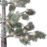 5ft/150cm LED Snowy Pine Christmas Tree Brown With Warm White Lights Close Up
