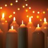 Wax Church Candle Ivory 20cm Lifestyle