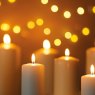 Wax Church Candle Ivory 25cm Lifestyle