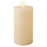 LED Wax Candle With Melted Top Cream Warm 15cm