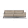 Belform Victor Modular 4 Seater Sofa Arm RHF Fabric Category 2 Dimensions