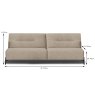 Belform Victor Modular 3.5 Seater Sofa No Arms Fabric Category 2 Dimensions