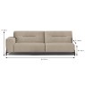 Belform Victor Modular 3.5 Seater Sofa Arm LHF Fabric Category 2 Dimensions