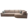 Belform Julian 4+ Seater Curved Corner Sofa Arm LHF Fabric Ash Grey
