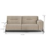 Belform Victor Modular 3 Seater Sofa Arm RHF Fabric Category 2 Dimensions