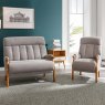 Charleston 2 Seater Sofa Fabric Silver Set