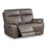 Giovanni Manual Reclining 2 Seater Sofa Leather Dark Grey