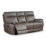 Giovanni Manual Reclining 3 Seater Sofa Leather Dark Grey