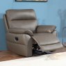 Giovanni Manual Reclining Armchair Leather Dark Grey Lifestyle
