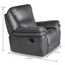 Savannah Manual Reclining Armchair Fabric Slate Blue Dimensions