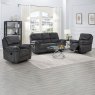 Savannah 3 Seater Manual Reclining Sofa Fabric Dark Grey Lifestyle