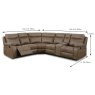 Angelica 4+ Corner Manual Reclining Sofa With Console & Wireless Charger & Cupholders Dimensions 2