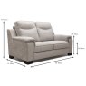 Cumulus 2 Seater Sofa Fabric Category 2 Dimensions