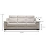 Cumulus 3 Seater Sofa Fabric Category 2 Dimensions