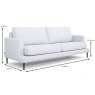 Rodger 3 Seater Sofa Fabric Category 1 Dimensions