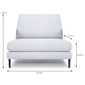Rodger Modular Armless 1.5 Seater Fabric Category 1 Dimensions