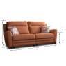 Parker Knoll Chicago 3 Seater Sofa Fabric B Dimensions