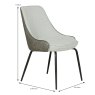 Sally Dining Chair Faux Leather Off White & Grey Dimensions