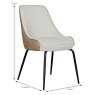 Sally Dining Chair Faux Leather Cream & Beige Dimensions