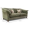 Borneo 3.5 Seater Sofa Fabric Category B Dimensions