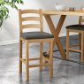 Normandy Low Bar Stool With Fabric Seat Pad Charcoal Lifetsyle
