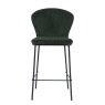 Shea Low Bar Stool Fabric Green front