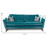 Rioja 4 Seater Sofa Fabric Category C Dimensions