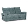 Allegra 3 Seater Manual Reclining Sofa Fabric Green