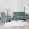 Allegra Manual Reclining Armchair Fabric Green Lifestyle