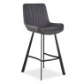George High Bar Stool Fabric Charcoal
