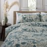 DEYONGS Hidden Forest Brushed Cotton King Duvet Cover Set Teal Close Up