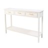 Ainsley 3 Drawer Console Table White