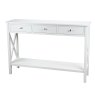 Rena 3 Drawer Console Table White