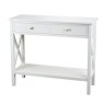 Rena 2 Drawer Console Table White