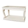Lucy Scroll Console Table Ivory & Mirror