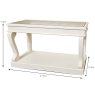 Lucy Scroll Console Table Ivory & Mirror Dimensions