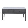 Monroe 2 Drawer Coffee Table Grey & Marle