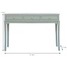Monroe 3 Drawer Console Table Sage & Marble Dimensions