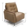 Monterosso Modular Armchair Arm LHF Leather Category 30 Dimensions