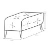 Monterosso Rectangular Footstool Leather Category 30 Dimensions