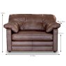Alexander & James Bailey Snuggler Byron Leather Tumbleweed Measurements