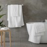 CATHERINE LANDSFIELD Zero Twist Bath Towel White Lifestyle