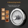 Tower Renaissance 4 Slice Toaster Black Browning Levels